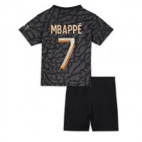 Fotbalové Dres Paris Saint-Germain Kylian Mbappe #7 Dětské Alternativní 2023-24 Krátký Rukáv (+ trenýrky)